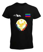 Dağıstan,Kafkas,Dağıstan Bayrağı,Dağıstan logosu. Siyah Erkek Tişört - Tisho