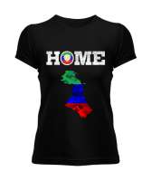 Dağıstan,Kafkas,Dağıstan Bayrağı,Dağıstan logosu. Siyah Kadın Tişört - Tisho