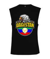 Dağıstan,Kafkas,Dağıstan Bayrağı,Dağıstan logosu. Siyah Kesik Kol Unisex Tişört - Tisho