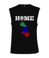 Dağıstan,Kafkas,Dağıstan Bayrağı,Dağıstan logosu. Siyah Kesik Kol Unisex Tişört - Tisho