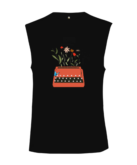 Tisho - daktilo Kesik Kol Unisex Tişört