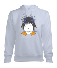 DALGİÇ PENGUEN BASKILI KADIN SWEATSHİRT Kadın Kapşonlu Hoodie Sweatshirt - Tisho