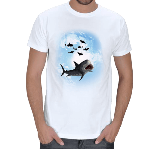 Tisho - Dalış, Köpekbalığı Erkek Tişört