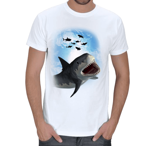 Tisho - Dalış, Köpekbalığı4 Erkek Tişört
