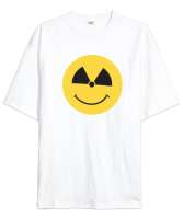 Danger - Tehlikeli ve Sevimli Beyaz Oversize Unisex Tişört - Tisho