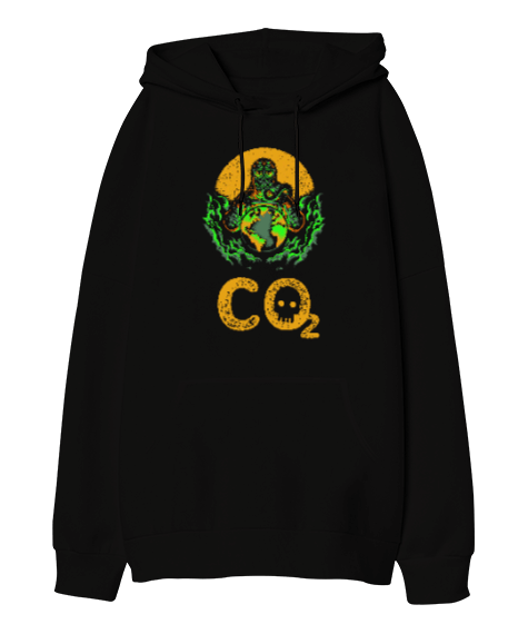 Tisho - Dangerous CO2 Oversize Unisex Kapüşonlu Sweatshirt