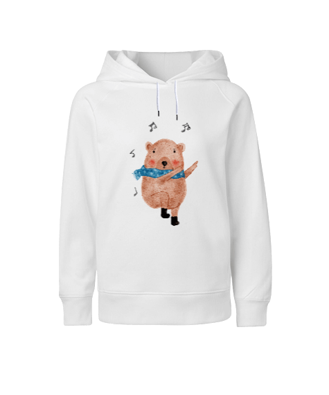 Tisho - Dans eden ayıcıklı Çocuk Unisex Hoodie Kapüşonlu