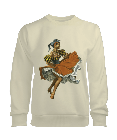Tisho - Dansçı Figür Baskılı Kadın Sweatshirt Kadın Sweatshirt