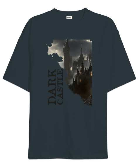 Tisho - Dark Castle Tasarım Baskılı Oversize Unisex Tişört
