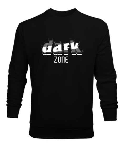 Tisho - Dark Zone - Karanlık Bölge Siyah Erkek Sweatshirt