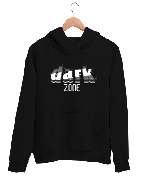 Tisho - Dark Zone - Karanlık Bölge Siyah Unisex Kapşonlu Sweatshirt