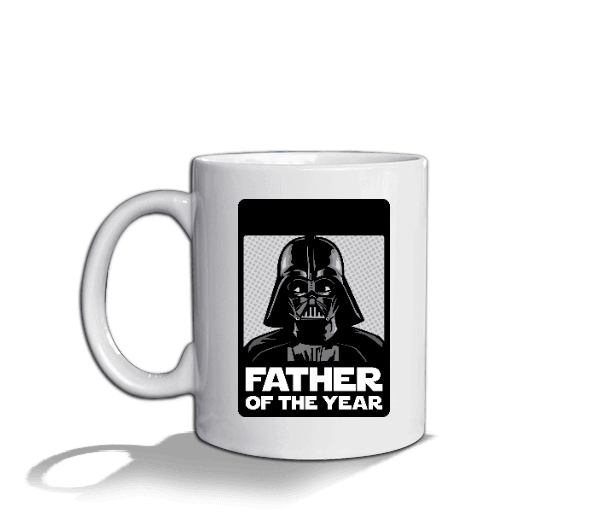 Tisho - Darth Vader Father Of The Year Baskılı Beyaz Beyaz Kupa Bardak
