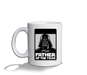 Tisho - Darth Vader Father Of The Year Baskılı Beyaz Beyaz Kupa Bardak