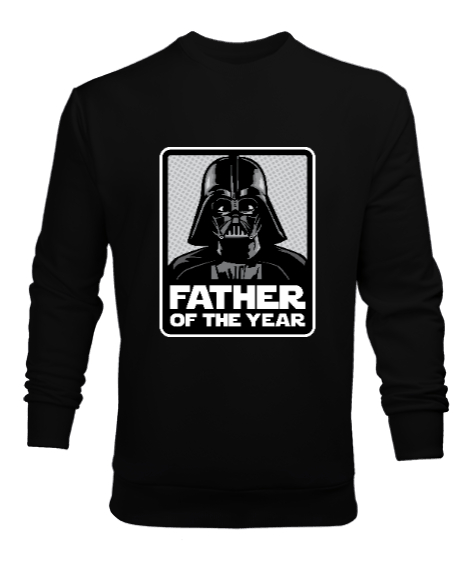 Tisho - Darth Vader Father Of The Year Siyah Erkek Sweatshirt
