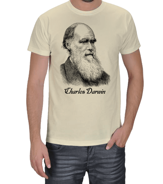 Tisho - Darwin baskılı Erkek Tişört