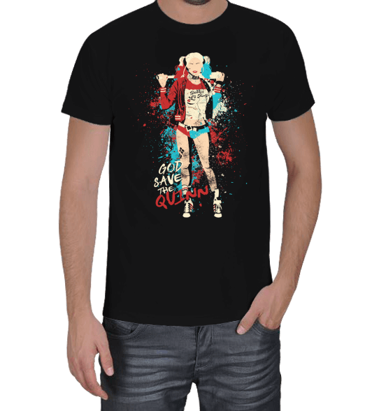 Tisho - DC | Harley Quinn Baskılı Erkek Tişört