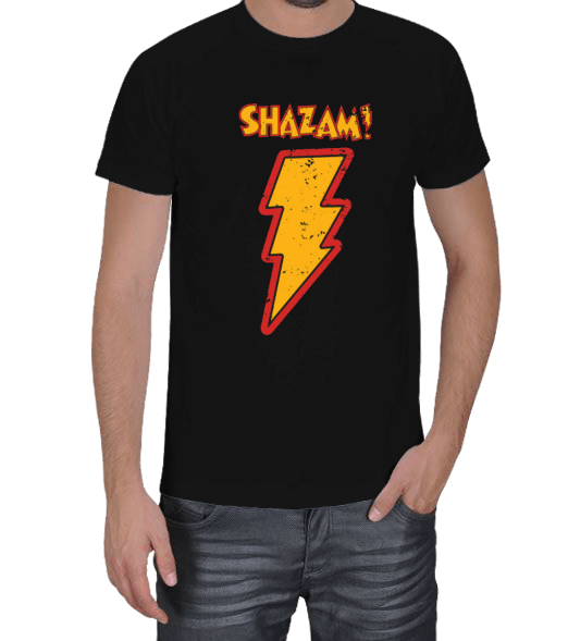 DC | Shazam Baskılı Siyah Erkek Tişört