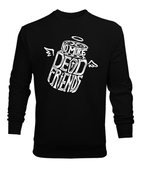 Tisho - Dead Friends Siyah Erkek Sweatshirt