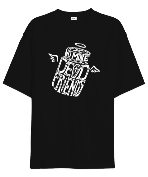 Tisho - Dead Friends Siyah Oversize Unisex Tişört