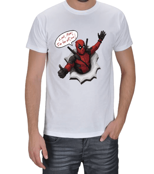 Tisho - Deadpool, Kahraman HD Erkek Tişört