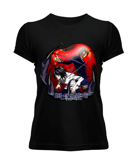 Tisho - Death Note Anime Tasarım Baskılı Kadın Tişört