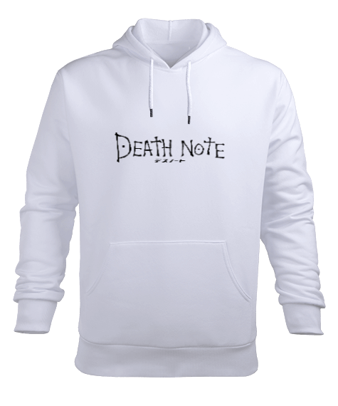 Tisho - Death Note Sweatshirt Erkek Beyaz Erkek Kapüşonlu Hoodie Sweatshirt