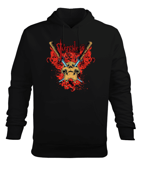 Tisho - Death Skull Erkek Kapüşonlu Hoodie Sweatshirt