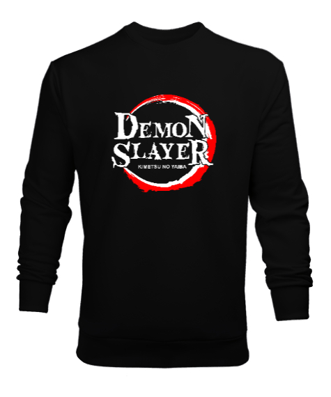 Tisho - Demon Slayer Blu V1 Siyah Erkek Sweatshirt