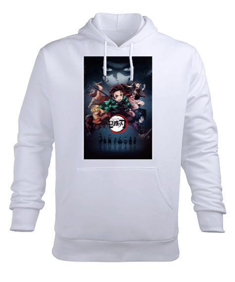 Tisho - demon slayer Erkek Kapüşonlu Hoodie Sweatshirt