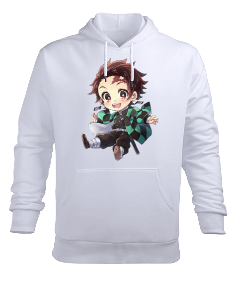 Tisho - Demon Slayer Tanjiro Erkek Kapüşonlu Hoodie Sweatshirt