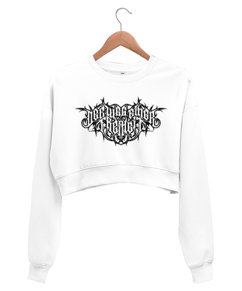 Tisho - Der Weg Einer Freiheit Baskılı Kadın Crop Sweatshirt