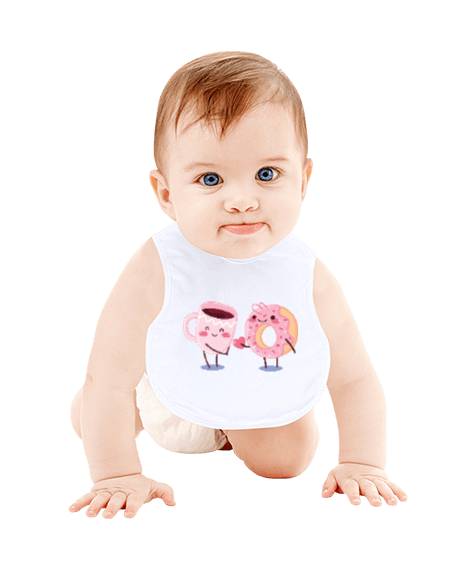 Tisho - desenlı bebek mama önlüğü Bebek Mama Önlüğü
