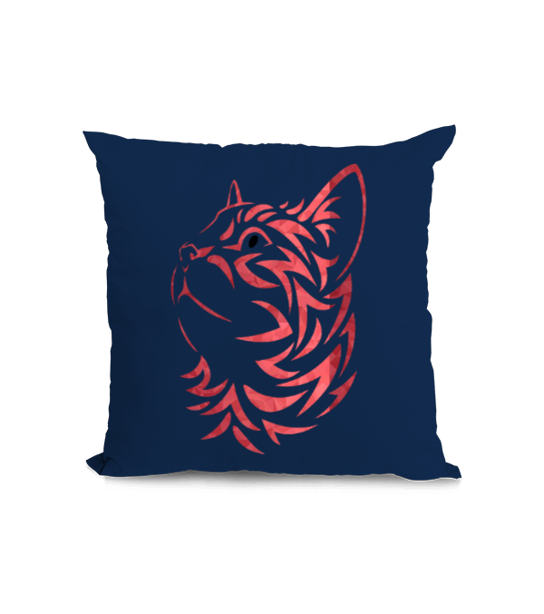Tisho - desenli kedi Kare Yastık