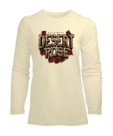 Tisho - Desert Rose Krem Kadın Uzun Kol Tişört