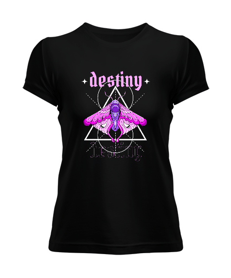 Tisho - Destiny - Kader Siyah Kadın Tişört