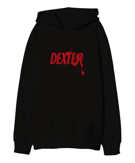 Tisho - Dexter baskılı Oversize Unisex Kapüşonlu Sweatshirt
