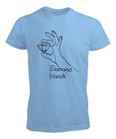 Tisho - Diamond Hands v1T BabyBlue Erkek Tişört