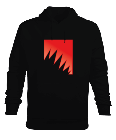 Tisho - Dikdörtgen Tasarımlı Sweatshirt Erkek Kapüşonlu Hoodie Sweatshirt