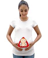 Dikkat Bebek Var Beyaz Kadın Hamile Tişört - Tisho