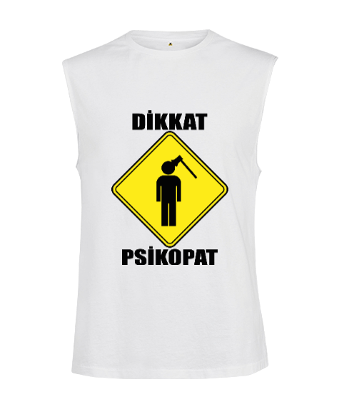 Tisho - dikkat psikopat kesik kol unisex t-shirt Kesik Kol Unisex Tişört
