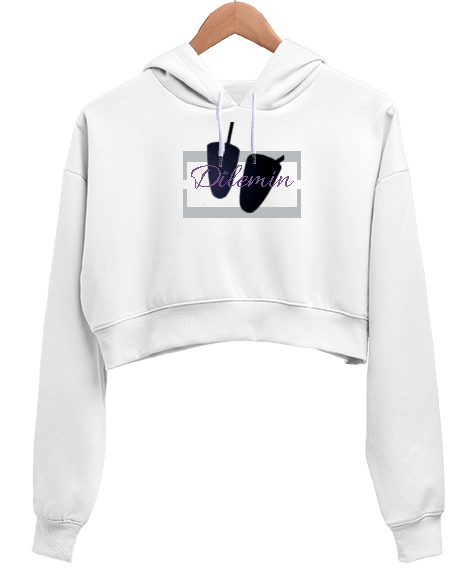 Tisho - Dilemin yaz Kadın Crop Hoodie Kapüşonlu Sweatshirt