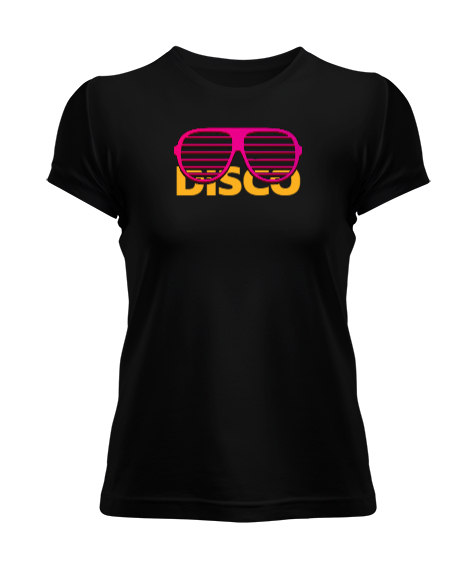 Tisho - DISCO GLASS Siyah Kadın Tişört