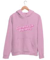 Dismantle the Patriarchy Smash Pembe Unisex Kapşonlu Sweatshirt - Tisho