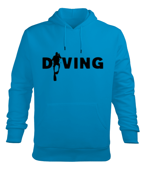 Tisho - Diving02 Erkek Kapüşonlu Hoodie Sweatshirt