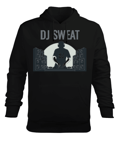 Tisho - DJ SERİ BLACK Erkek Kapüşonlu Hoodie Sweatshirt