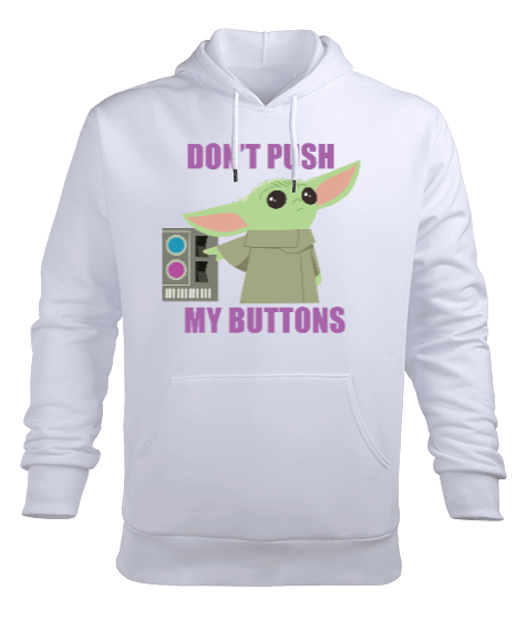 Tisho - Do not Push My Buttons Erkek Kapüşonlu Hoodie Sweatshirt