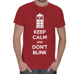 Tisho - Doctor Who Keep Calm Kırmızı Erkek Tişört
