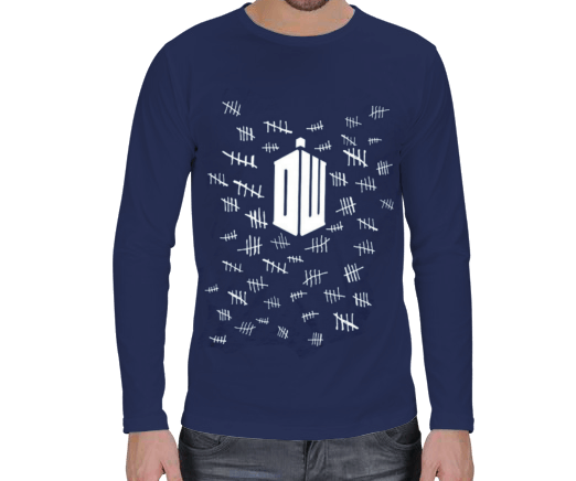 Tisho - Doctor Who Silence T-shirt Mavi Erkek Uzun Kol