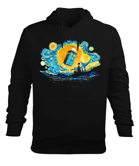 Tisho - Doctor Who Van Gogh Erkek Kapüşonlu Hoodie Sweatshirt