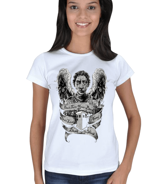 Tisho - Doctor Who Weeping Angel Kadın Tişört